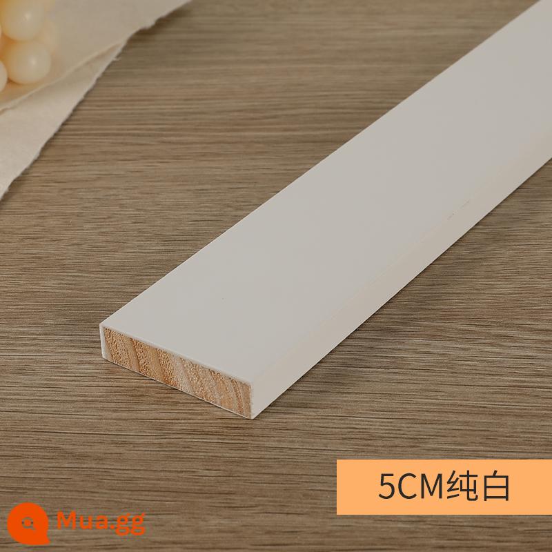 Skirting board trắng đen 2cm sàn gỗ ốp chân tường dòng 6 cm 3 cm 4 cm phẳng Bắc Âu đơn giản 5 dán tường - 5CM màu trắng tinh khiết dày 1,2