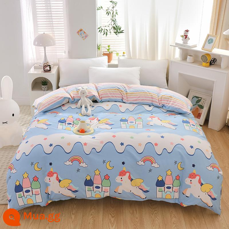 100% cotton Tân Cương vỏ chăn đơn mảnh vỏ chăn cotton 150x200x230 chăn trẻ em đơn 1.5m 180cm2 - giấc mơ ngọt ngào