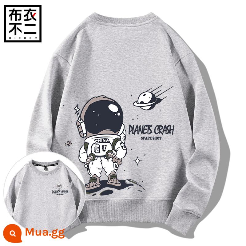 Áo len nam mùa xuân và mùa thu 2023 của Mỹ cotton dày T thương hiệu hợp thời trang áo khoác mùa xuân dài tay không mũ mùa đông cộng với quần áo lông cừu - Hành tinh màu xám gai đang rơi xuống màu đen_K-Planet đang rơi xuống màu đen_B_Back Down