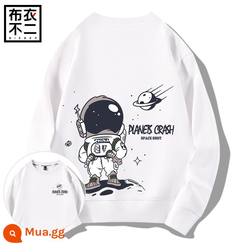 Áo len nam mùa xuân và mùa thu 2023 của Mỹ cotton dày T thương hiệu hợp thời trang áo khoác mùa xuân dài tay không mũ mùa đông cộng với quần áo lông cừu - Hành tinh trắng rơi xuống đen_K-Hành tinh rơi xuống đen_B_Quay lại