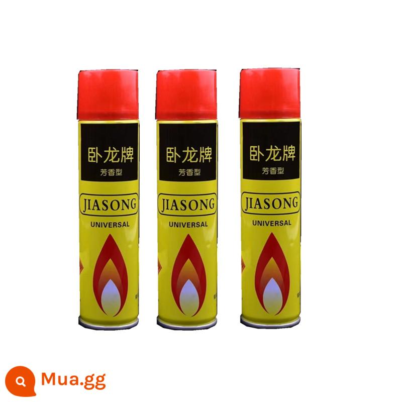 Bật Lửa Tướng Gas Đóng Hộp Độ Tinh Khiết Cao Cực Lớn 388Ml Dung Tích Lớn Đánh Lửa Đặc Biệt Súng Khí Chống Gió - [Chai nhỏ] Wolong 155ml [3 chai] Vòi bơm hơi bằng kim loại