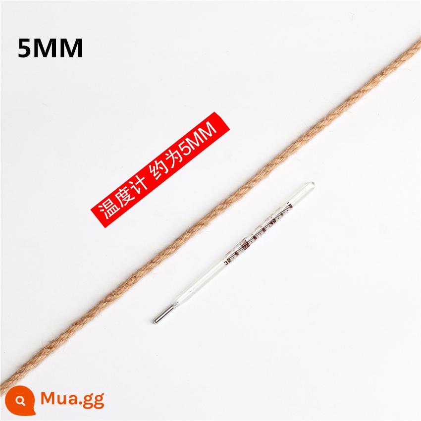 DIY handmade dây đay retro trang trí dày và mỏng dây gai dầu ảnh tường bện chất liệu dây ràng buộc dây - 5 mm 10 mét (không có quà tặng)