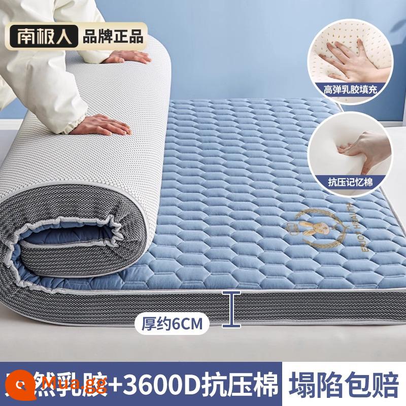 Nệm cao su đệm nhà phòng ngủ tatami thảm chăn ký túc xá sinh viên đơn thuê đặc biệt xốp thảm nệm - (độ dày ba chiều khoảng 6cm) Ruyi Rabbit Blue Football [Mềm và cứng vừa phải | Đảm bảo thu gọn] Tỷ lệ kháng khuẩn lâu dài loại A là 99%