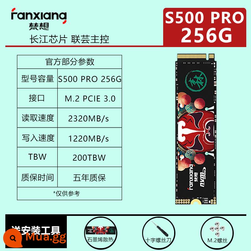 Ổ cứng thể rắn Fanxiang S500PRO/S790 1T2T4TB/M.2 NVME Lưu trữ sông Dương Tử PCIE SSD512G - [SF miễn phí vận chuyển] Fanxiang S500pro 256G (miễn phí ổ flash USB trống 16G)