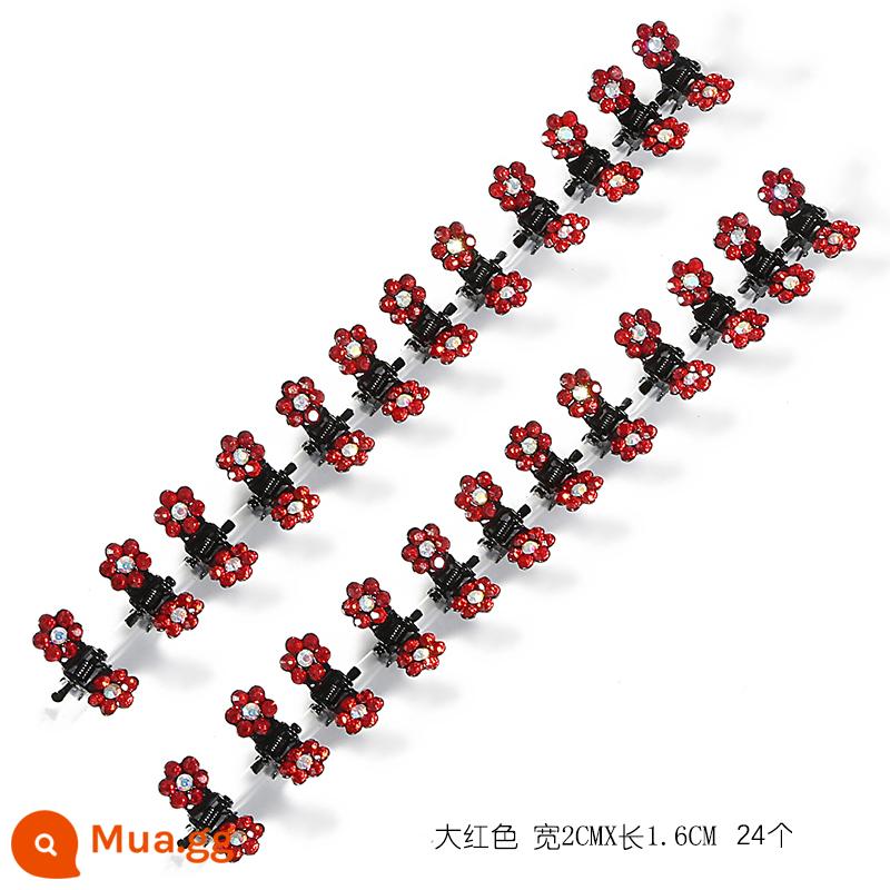 Mini trumpet lấy thẻ lấy thẻ trẻ em lấy kẹp nhỏ và tinh tế kẹp tóc gãy mũ đội đầu kim cương giả hoa mận kẹp tóc nhỏ nữ - Đỏ lớn 24