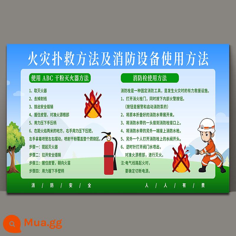 119 Poster Kiến thức An toàn Phòng cháy chữa cháy Chủ đề Tháng Công khai Quảng cáo Nhãn dán Sản xuất An toàn Doanh nghiệp Nhà máy Tùy chỉnh - 389-54[Cách sử dụng bình chữa cháy bột khô + vòi chữa cháy]