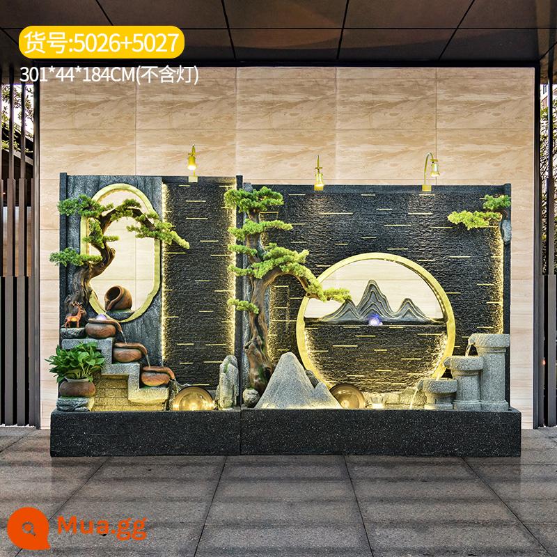 Nước rèm tường chảy nước phun nước Công ty Balcony Courtyard Rockery Landlord Phong cảnh phòng khách Trang trí phòng khách trang trí phong thủy trang trí - 5026+5027 bức tường rèm nước dài 301 rộng 44 cao 179cm