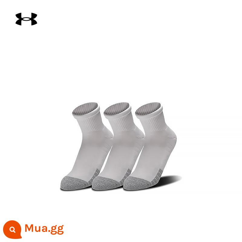 Vớ thể thao tập luyện UA HeatGear® dành cho nam và nữ chính thức của Under Armour-3 đôi 1353262 - trắng 100