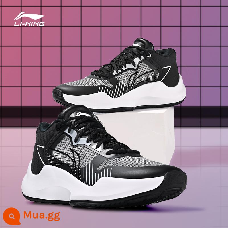 Giày bóng rổ nam Li Ning đội blitz giày thể thao mùa đông toàn thành phố 10 thấp top 8 sonic 9 giày thể thao nam nam - Đen(067)