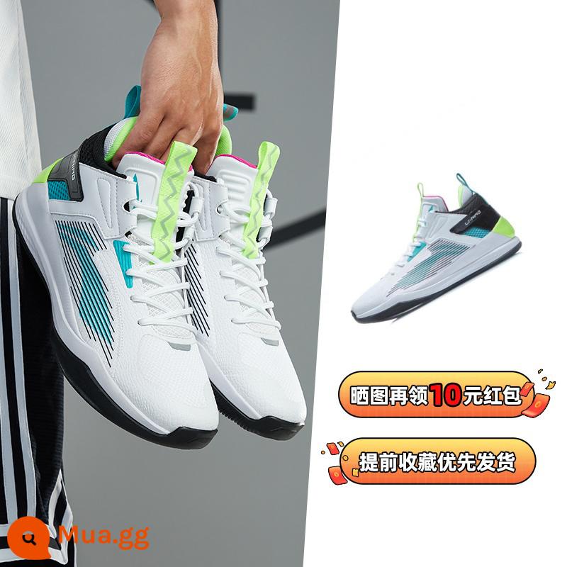 Li Ning Sonic Combat giày bóng rổ nam mùa thu đông giày nam chính hãng mới 10 giày thể thao nam sneakers sneakers - Tiêu chuẩn trắng/đen(115)