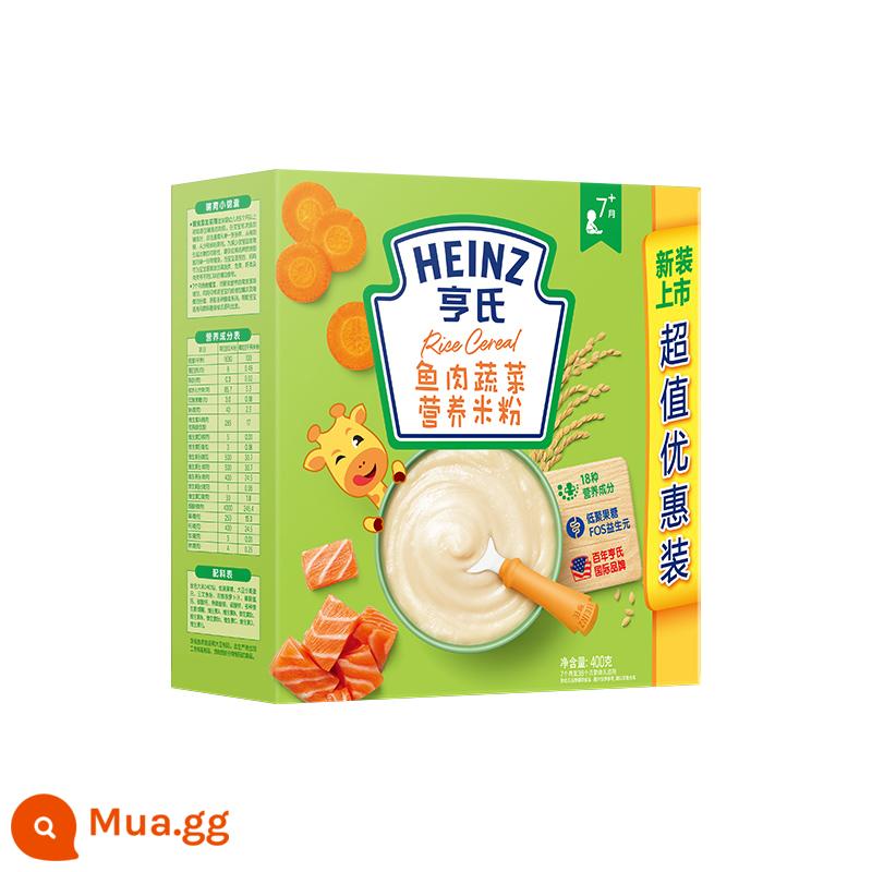 Cốm dinh dưỡng Heinz cho bé ăn dặm 400g g 6-36 tháng 3 phân rối 4 cốm ăn dặm trẻ 1-3 tuổi - Hương vị cá và rau