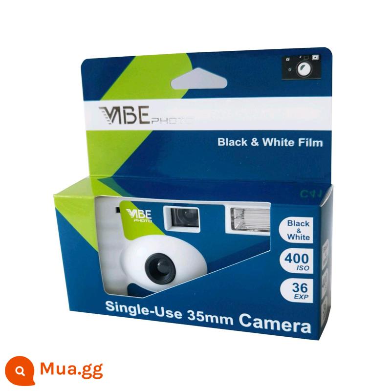 Miễn phí vận chuyển Fuji Kodak AGFA HOE VIBE Khoai Tây TUDOR Dùng Một Lần Máy Ảnh Phim Rửa Sạch - VIBE cuộn đen trắng 400 độ 36P kèm máy flash có hiệu lực đến 2024.10