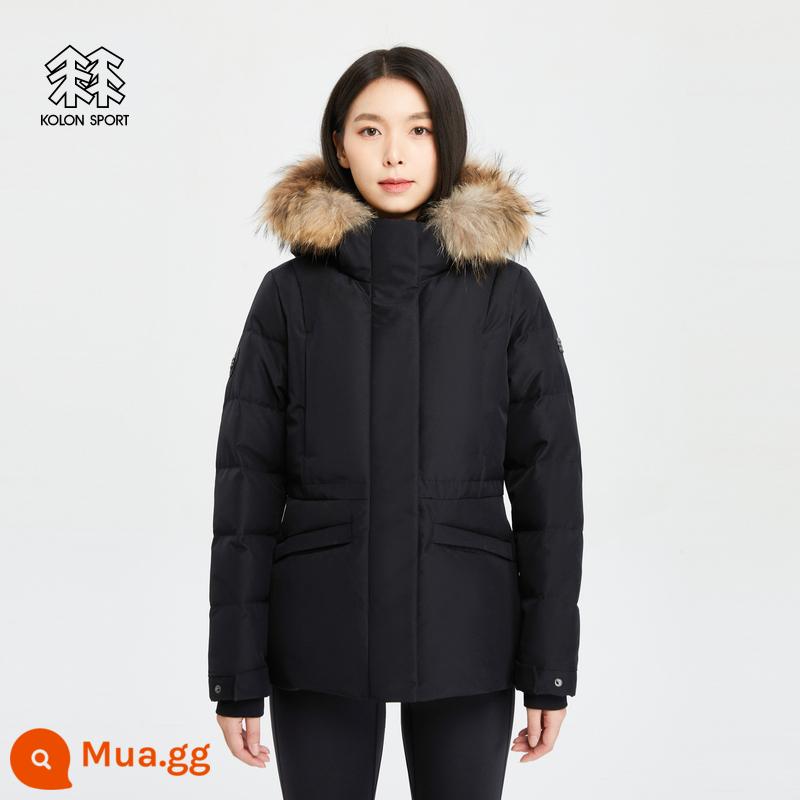 KOLON SPORT Kolon Down Jacket Áo khoác ngoài trời Gore chống thấm nước cho nữ ở Nam Cực Dòng Goose Down - BK đen