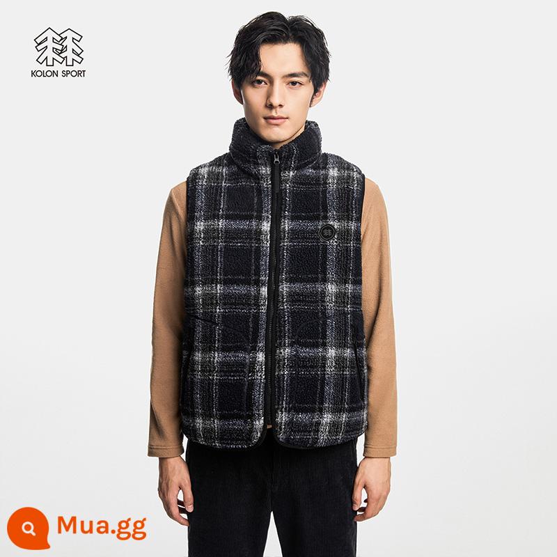 KOLONSPORT Kolon lông cừu ngoài trời xuống cắm trại vest nam mùa đông ấm áp mùa đông - NA màu xanh hải quân