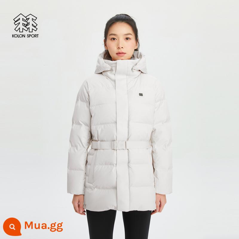 KOLON SPORT Áo khoác chần bông công nghệ Gore dành cho nữ Áo khoác chống gió chống thấm nước Áo khoác lông ngỗng chống thấm nước - Ngà IV