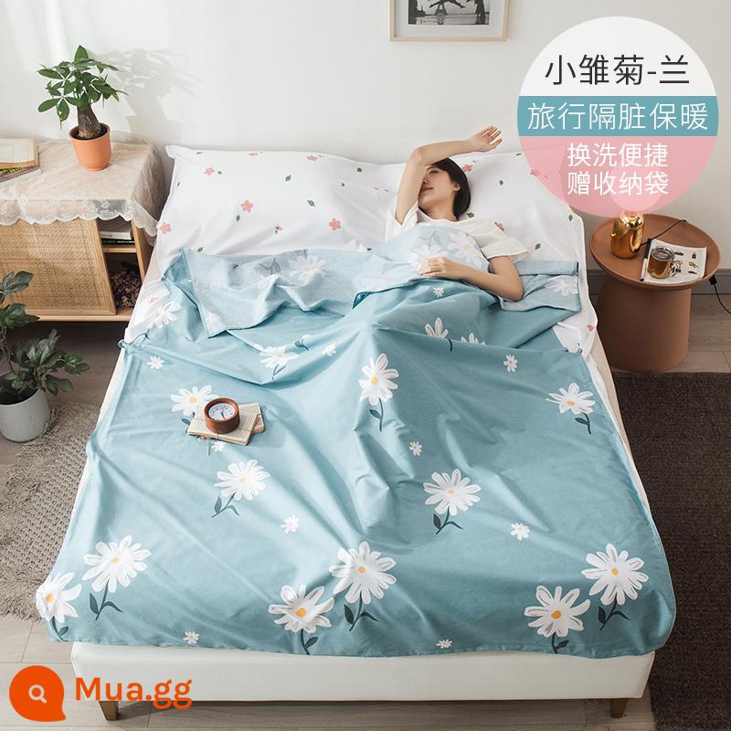 Cotton Khách Sạn Túi Ngủ Bẩn Trưởng Thành Đi Công Tác Đôi Du Lịch Hiện Vật Khách Sạn Cotton Tấm Vỏ Chăn Di Động - Daisy Orchid | Tặng túi đựng đồ