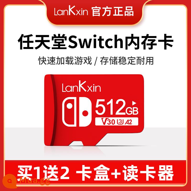 [Bán hàng trực tiếp chính hãng] Thẻ nhớ Nintendo Switch 512g lưu trữ máy chủ NS tốc độ cao thẻ sd mở rộng thẻ tf - ⑤①②G Thẻ nhớ chuyên dụng Nintendo switch [hộp đựng thẻ + đầu đọc thẻ]