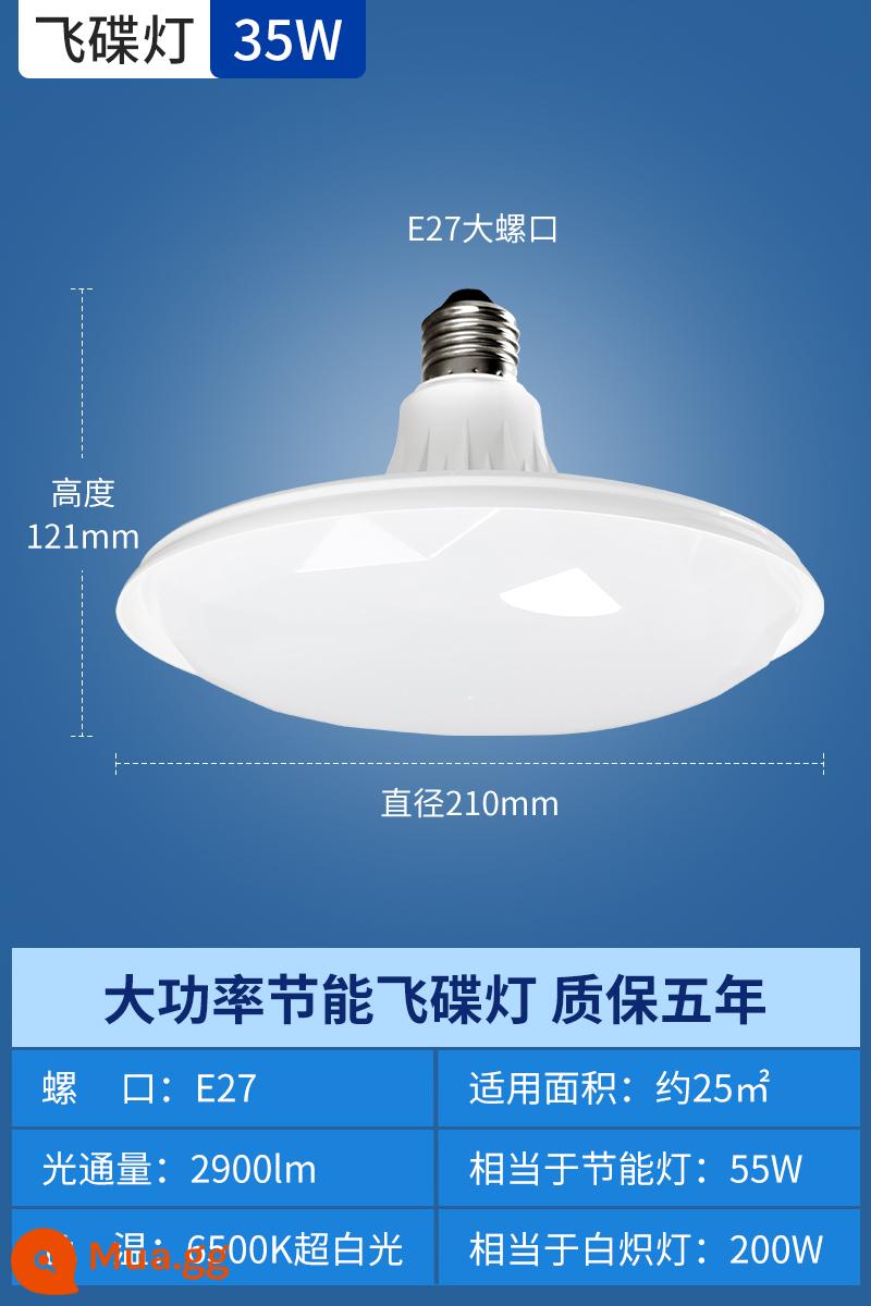 Bóng đèn LED Op E27 cổng vít siêu sáng phòng khách nhà hội thảo nhà máy đèn UFO chống nước tiết kiệm năng lượng công suất cao - 3. [Đui đèn E27] [Loại đĩa bay 35W]