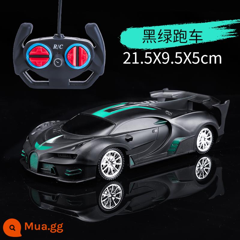 Xe điều khiển từ xa mới bốn bánh tốc độ cao mini có thể sạc lại xe thể thao drift racing đồ chơi trẻ em xe tay cầm - Đèn LED xe thể thao màu đen và xanh lá cây (Bugatti) + tuốc nơ vít