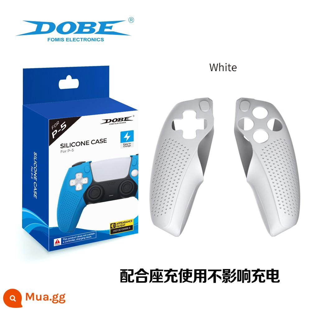 Bao silicon bảo vệ tay cầm PS5 chính hãng Bao silicon bảo vệ tay cầm PS5 Bao bảo vệ tay cầm chơi game PS5 Vỏ mềm chống trượt - Vỏ bọc góc cho bộ điều khiển PS5 chính hãng DOBE màu trắng mờ mềm mại không chứa silicone