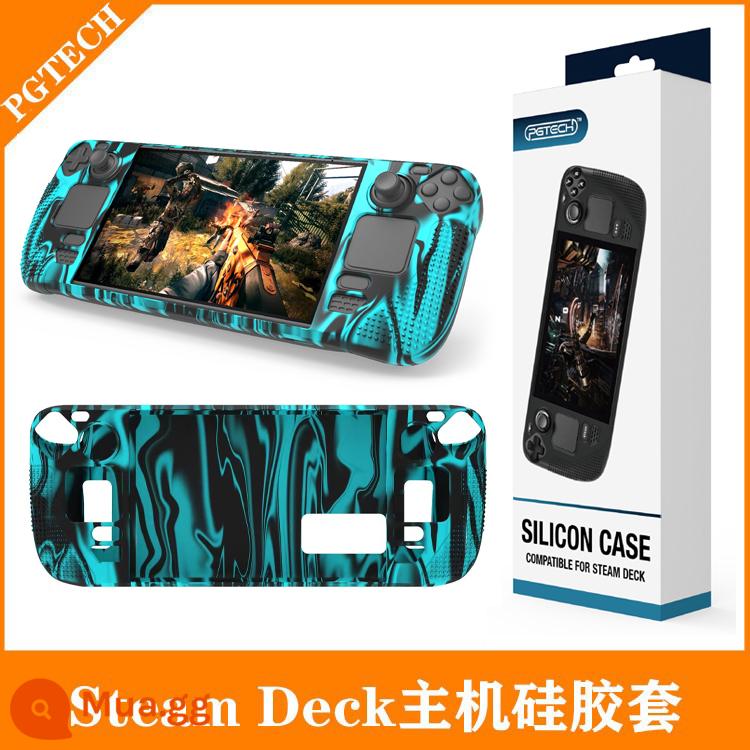 PGTECH Chính Hãng SteamDeck Tay Cầm Chơi Game Vỏ Silicon Mềm Chống Trượt Vỏ Bảo Vệ Trọn Gói Phụ Kiện Lưu Trữ - PGTECH chính hãng SteamDeck silicone màu xanh