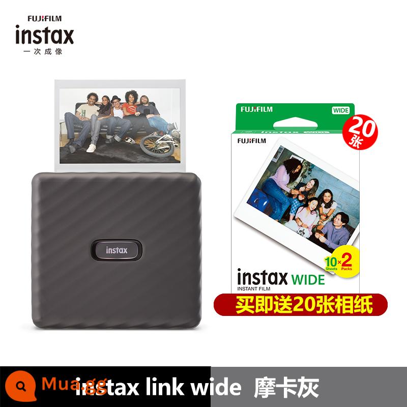 Fuji instax một lần chụp ảnh Polaroid WIDEw300 máy ảnh rộng 5 inch giấy ảnh cỡ lớn retro 11 - Máy in đen đen (LINKWEIDE)