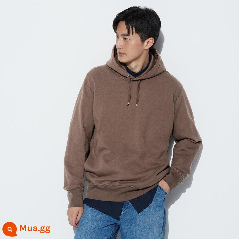 Uniqlo Nam Nữ Cặp Đôi Có Mũ Trùm Đầu Dài Tay Màu Xám Phong Cách 24 Kiểu Mới 465200/450188 - 465200/37 màu hạt dẻ