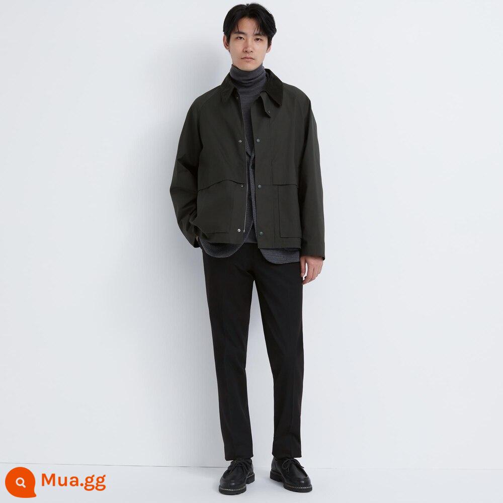 Quần tây slim fit HEATTECH nam Uniqlo (quần công sở ấm áp, phiên bản dài) 462551 - 462551/09 màu đen