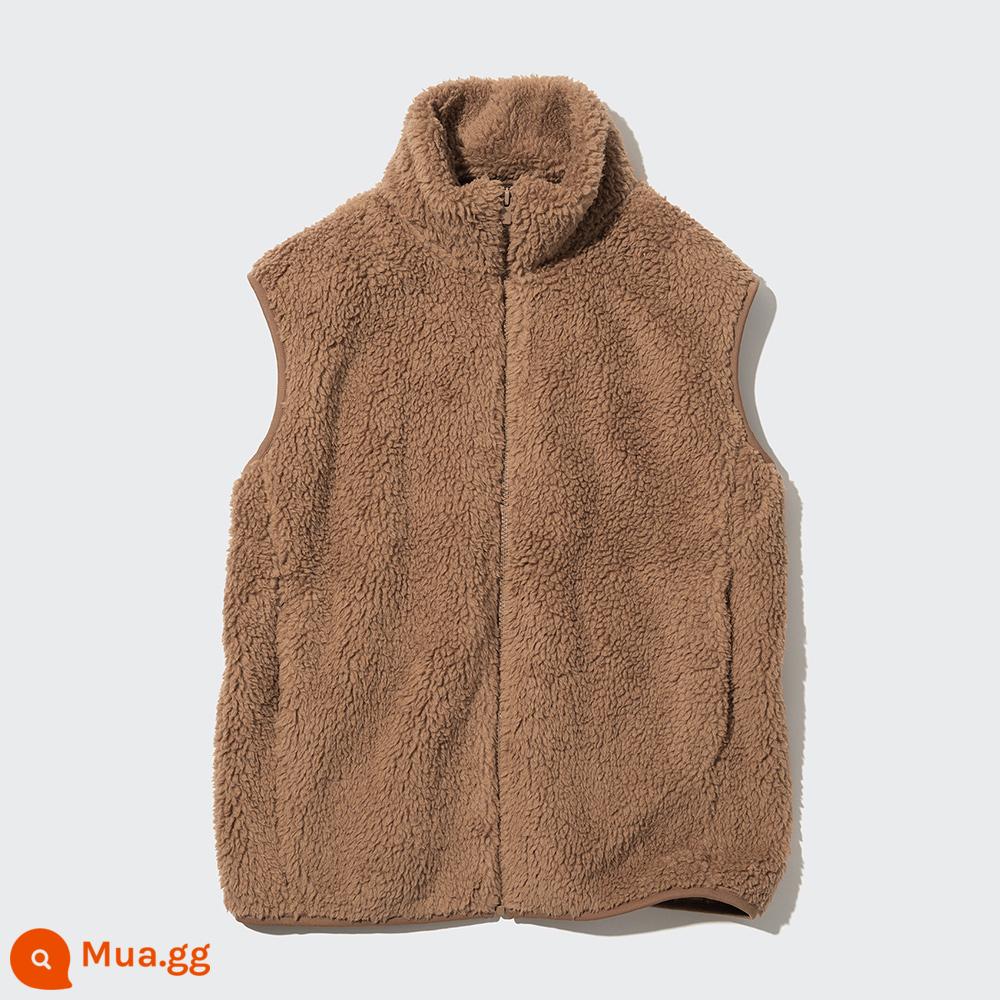 Áo vest nữ Uniqlo giả sherpa cực lông cừu (áo vest dáng rộng 2023 phong cách mới thu đông) 461913 - 34 con lạc đà