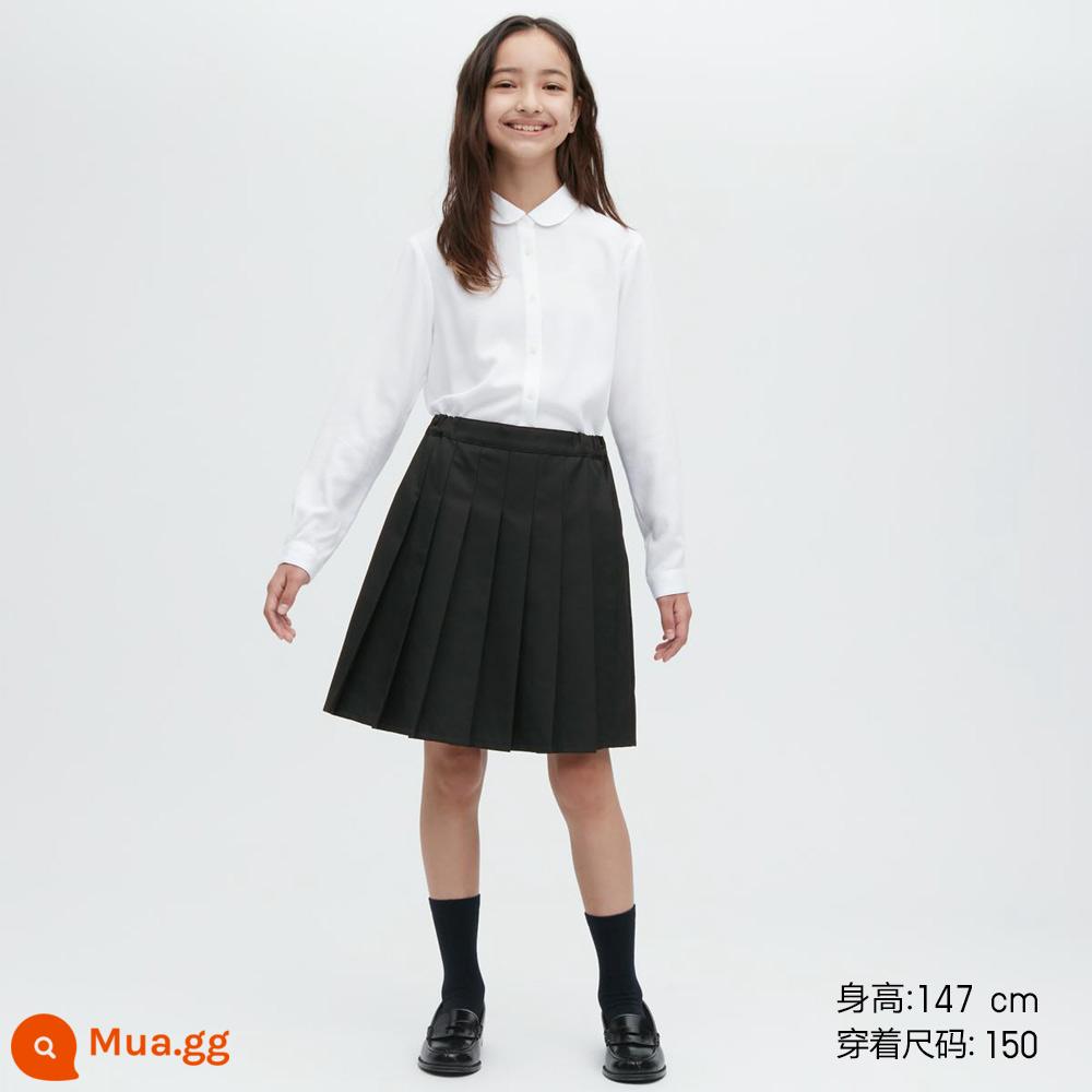 Quần áo trẻ em Uniqlo / quần váy mini bé gái đồng phục JK của trường đại học váy xếp ly gió 455930/453036 - 455930/09 màu đen