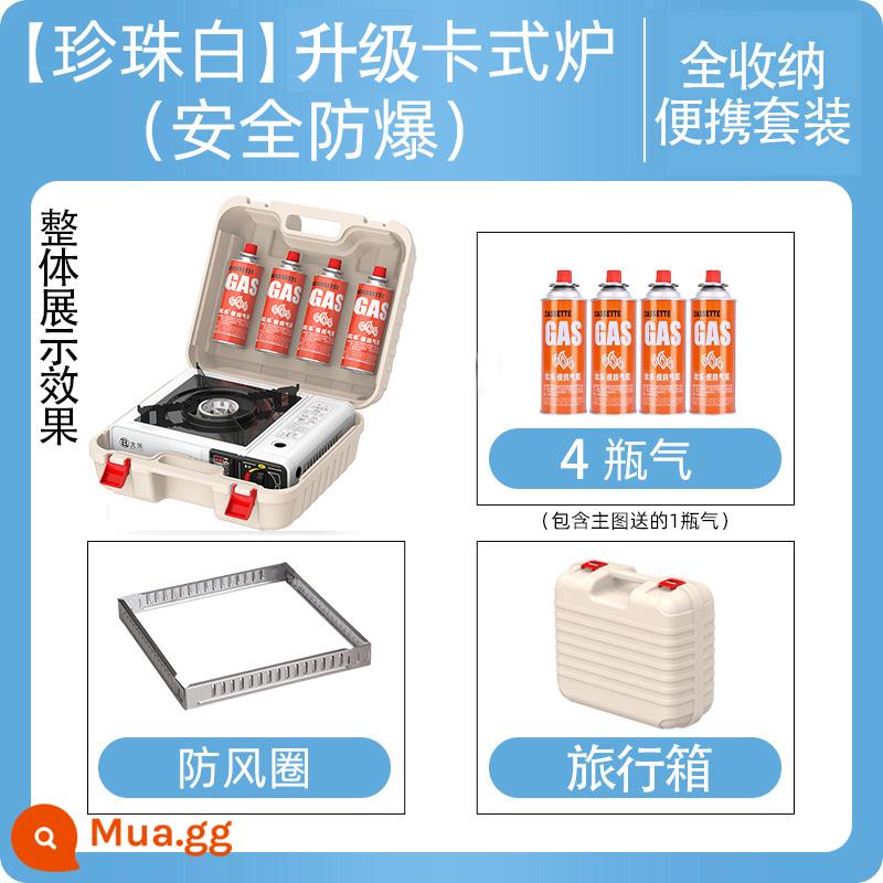 Bếp Cassette Ngoài Trời Lĩnh Vực Bếp Cắm Trại Nồi Cass Lẩu Di Động Gas Bếp Gas Âm Thẻ Từ Bếp Gas Âm - Bộ lưu trữ di động đầy đủ