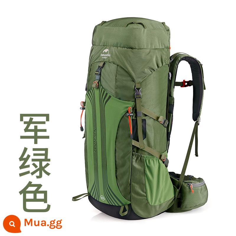 Naturehike Chuyên Nghiệp Đi Bộ Đường Dài Trọng Lượng Nhẹ Túi Leo Núi Nam Cắm Trại Công Suất Lớn Ba Lô Nữ - Quân đội xanh