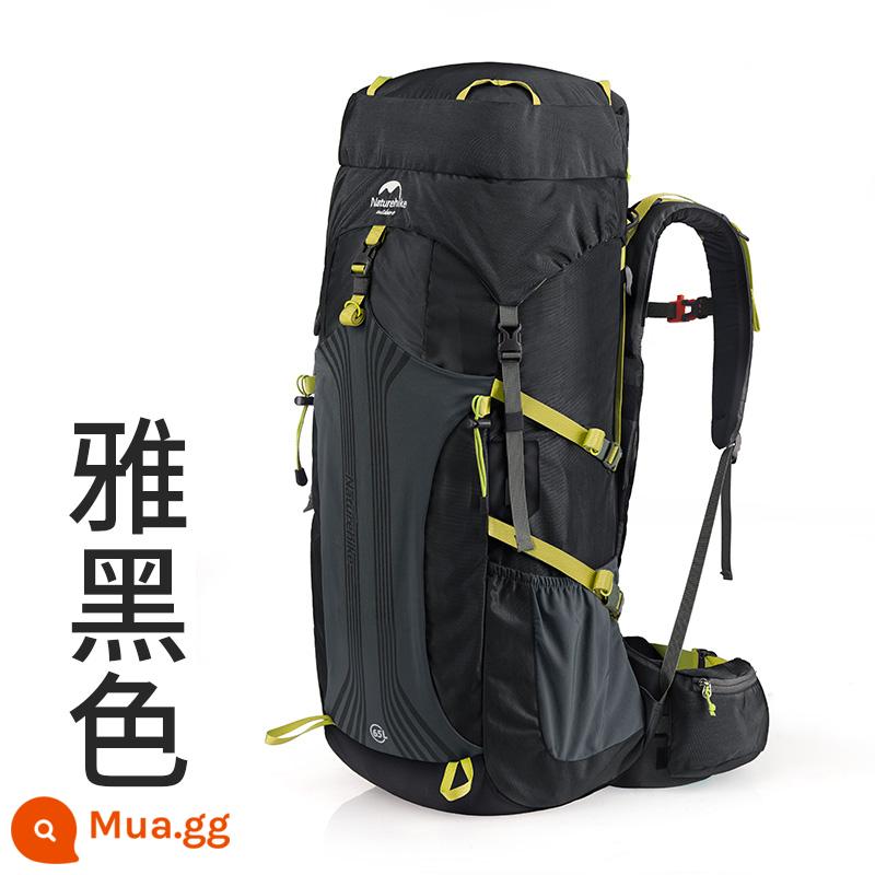 Naturehike Chuyên Nghiệp Đi Bộ Đường Dài Trọng Lượng Nhẹ Túi Leo Núi Nam Cắm Trại Công Suất Lớn Ba Lô Nữ - Màu đen sang trọng