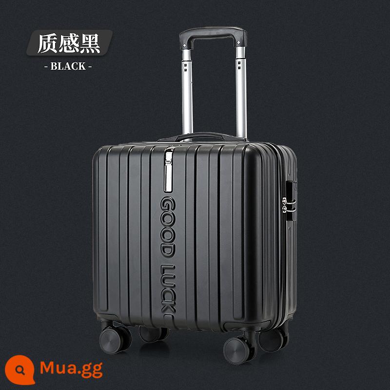 Hành lý nhỏ dành cho nam và nữ Xe đẩy lên máy bay hạng nhẹ 18 inch đa năng bánh xe im lặng sinh viên mật khẩu hộp du lịch 20 - Họa tiết màu đen [kiểu móc màu]