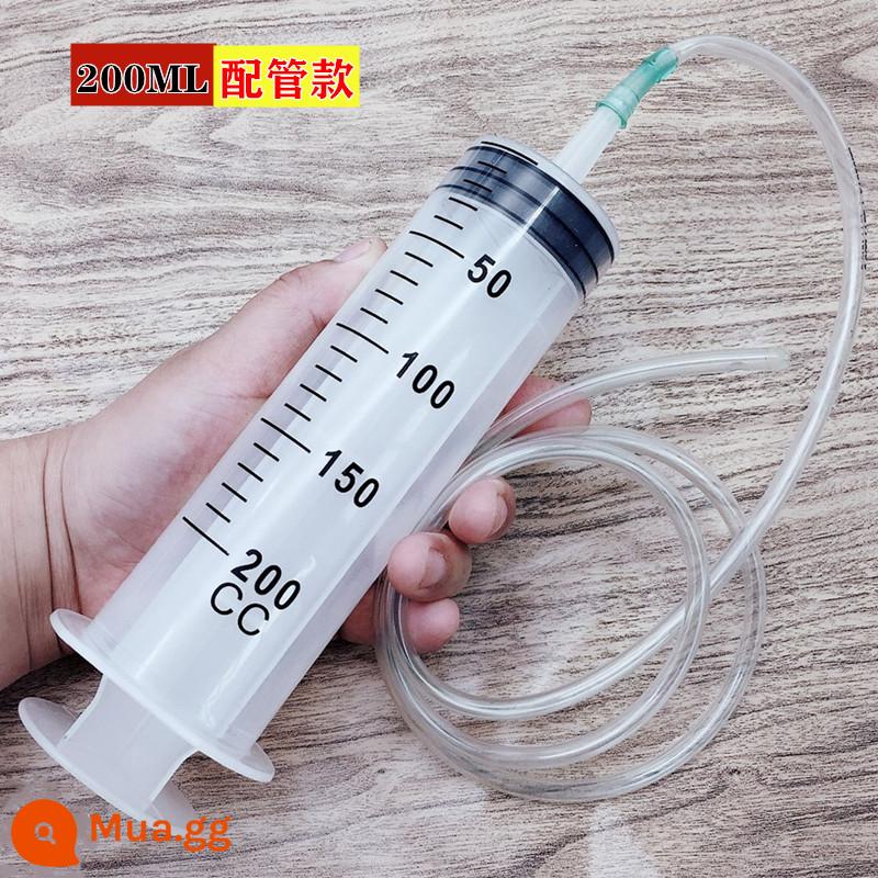 500 \ 20ml lớn nhựa dung tích lớn ống tiêm ống tiêm bơm dầu kim ống ăn thuốc xổ keo làm đầy thiết bị - Ống 200ML + 1 mét