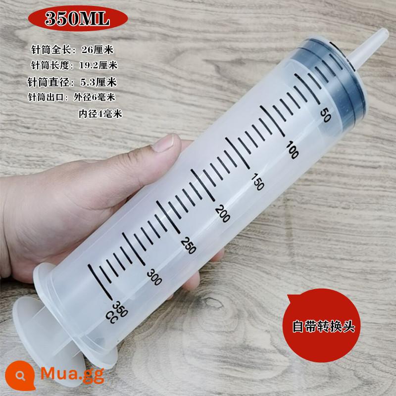 500 \ 20ml lớn nhựa dung tích lớn ống tiêm ống tiêm bơm dầu kim ống ăn thuốc xổ keo làm đầy thiết bị - 350ML có bộ chuyển đổi