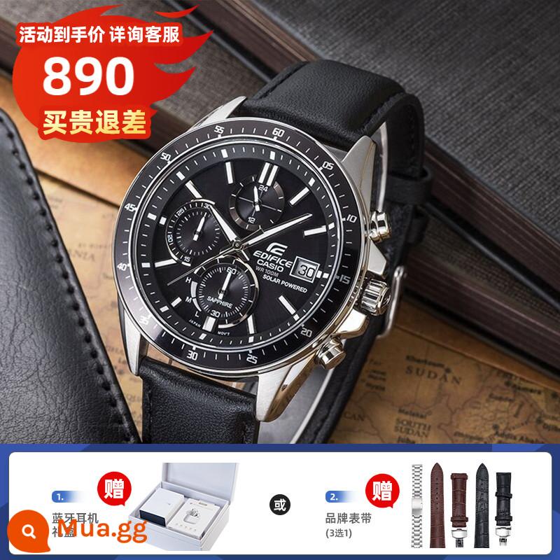 Đồng hồ CASIO nam ánh sáng kiên cường đại dương Ngộ Không trái tim bóng tối phiên bản giới hạn đồng hồ không cơ efr303 mẫu nam - 2.EFS-S510L-1A [Solar Sapphire] tặng kèm hộp quà tặng tai nghe Bluetooth hoặc dây đeo đồng hồ hàng hiệu 22MM