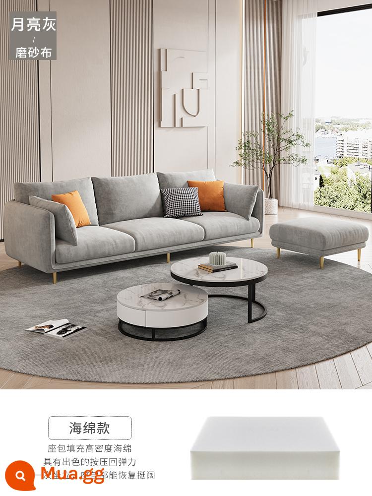 Hiện đại và đơn giản 2021 sofa vải phòng khách mới căn hộ nhỏ Phong cách Bắc Âu nhẹ nhàng sang trọng kết hợp nhà cho thuê - Moon Grey Scrub-[Miếng bọt biển]