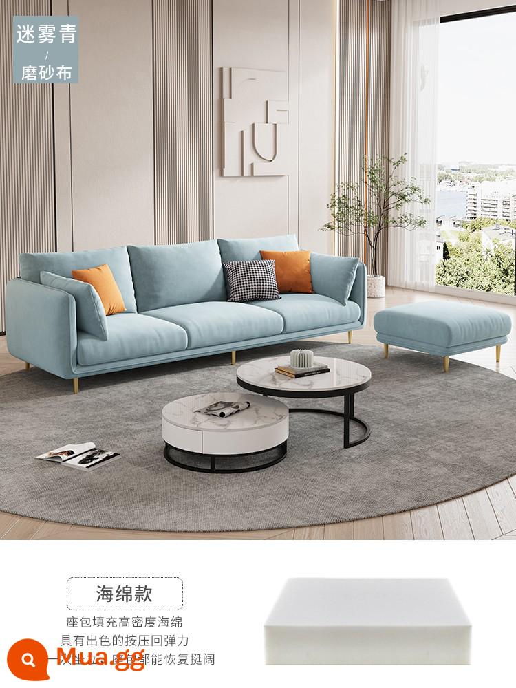 Hiện đại và đơn giản 2021 sofa vải phòng khách mới căn hộ nhỏ Phong cách Bắc Âu nhẹ nhàng sang trọng kết hợp nhà cho thuê - Vải mờ màu xanh sương mù-[bọt biển]