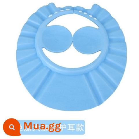 Mũ gội đầu cho bé chống thấm nước bảo vệ tai silicone dầu gội trẻ em hiện vật tắm cho bé mũ gội trẻ em mũ gội đầu - Màu xanh [Mũ gội đầu có thể điều chỉnh cho bé] 3 chiếc