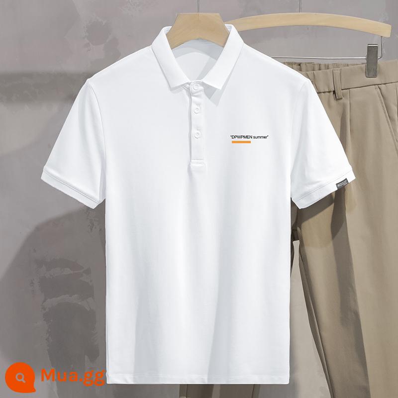 Áo thun polo mùa hè Ralph Lauren polo áo thun ngắn tay có ve áo nam màu trắng băng lụa quần áo thường ngày có cổ áo thun có cổ nửa tay - FL2302-381 màu trắng