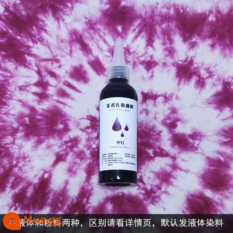 Thuốc nhuộm tie-dye sắc tố hoạt tính trực tiếp không nấu sắc nét miệng chai màu chàm tự làm thủ công không chứa formaldehyde bảo vệ môi trường không phai màu - Ngày đỏ (120ML/chai)