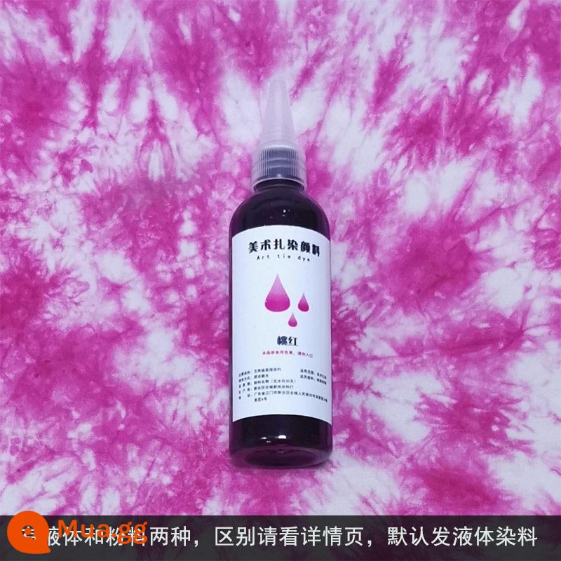 Thuốc nhuộm tie-dye sắc tố hoạt tính trực tiếp không nấu sắc nét miệng chai màu chàm tự làm thủ công không chứa formaldehyde bảo vệ môi trường không phai màu - Hồng (120ML/chai)