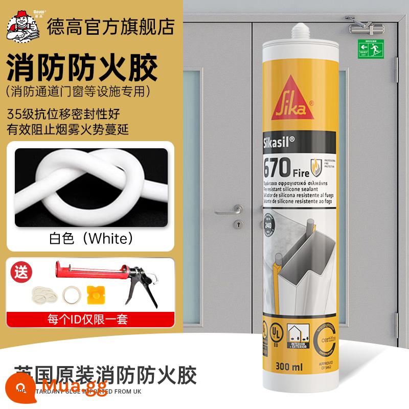 [Chống nấm mốc 10 năm] keo dán kính chống nấm mốc chống thấm nhà bếp và phòng tắm keo làm đẹp keo silicone nhà vệ sinh phòng trang điểm trong suốt - [Keo chống cháy - Xuất xứ Anh] Chuyên dùng cho cửa và cửa sổ thoát hiểm - dụng cụ màu trắng - không có