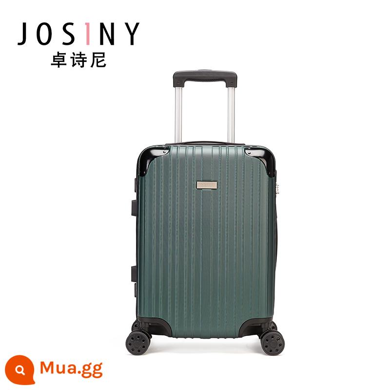 Xe đẩy hành lý 20 inch Zhuoshini hộp mã lên máy bay dành cho nữ vali bánh xe đa năng dung tích lớn mới 29 inch - Màu xanh lá cây đậm