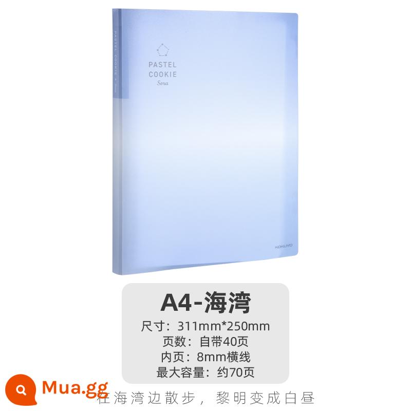 Cửa hàng hàng đầu chính thức kokuyo danh tiếng quốc gia Nhật Bản màu sáng bánh quy cuốn sách lá rời a4 sổ tay có thể tháo rời vỏ b5 nhẹ và đơn giản chất kết dính lõi dung lượng lớn a5 tách trang cuốn sách cuộn - [Sản phẩm mới] Bay A4 40 trang