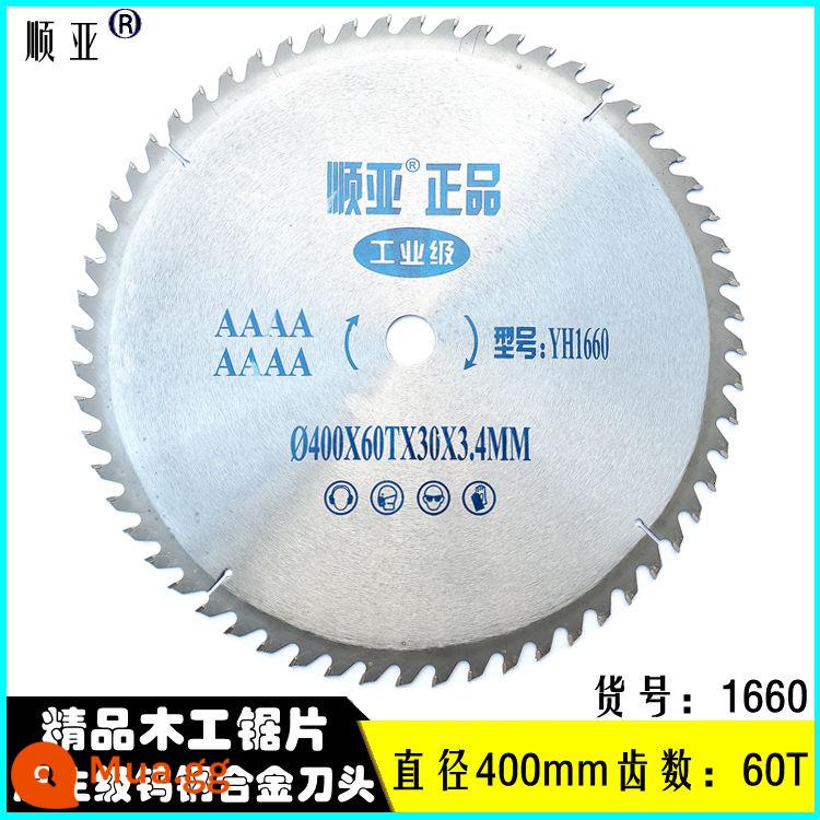 Lưỡi cưa hợp kim lưỡi cưa trang trí cấp độ chế biến gỗ Lưỡi cưa máy mài góc 74 inch Máy cắt lưỡi cắt cầm tay Lưỡi cưa tròn Shunya - 16 inch 400mmX30 lỗ 60 răng cao cấp