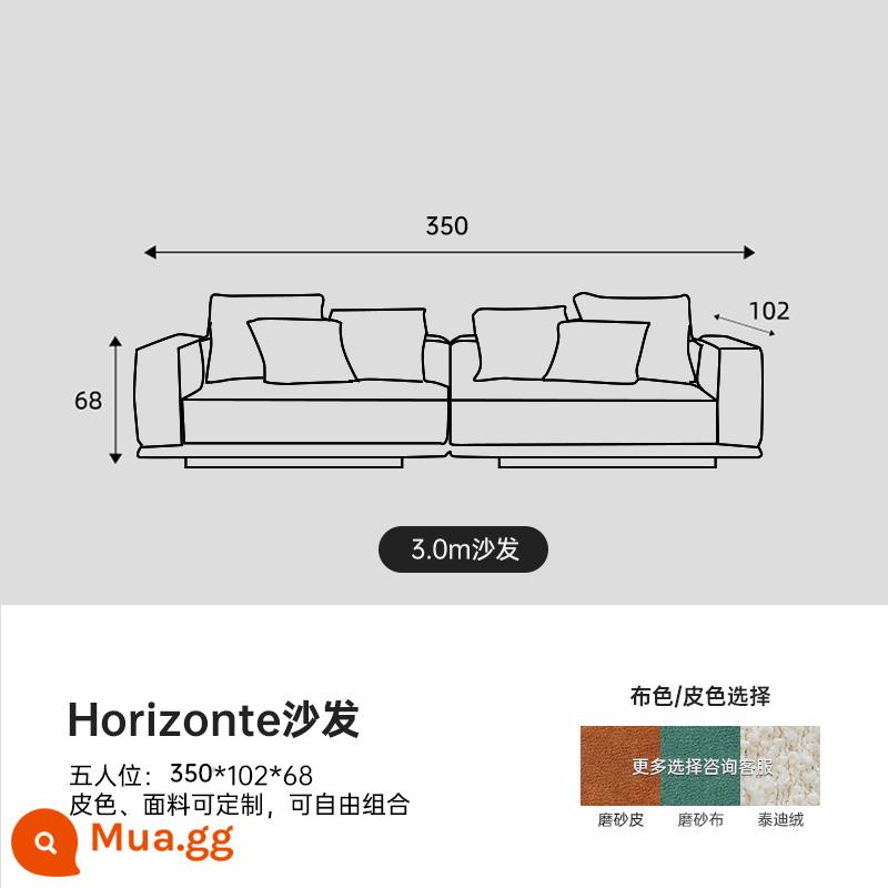 Yanleju 2022 Ý nghĩa mới Ý nghĩa hiện đại Horizo ​​Horizon Sofa Phòng khách Lớp phẳng Lớp phẳng - Tay vịn đôi 350cm