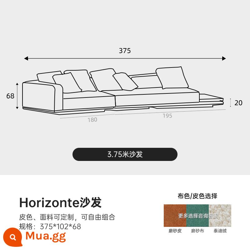 Yanleju 2022 Ý nghĩa mới Ý nghĩa hiện đại Horizo ​​Horizon Sofa Phòng khách Lớp phẳng Lớp phẳng - Kết hợp thẳng + hình đặc biệt 375CM