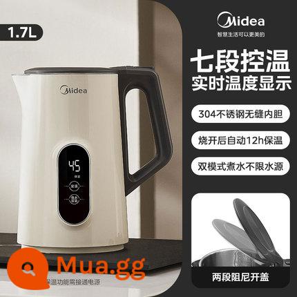 Ấm đun nước điện Midea thép không gỉ nhiệt độ không đổi ấm đun nước điện gia đình tự động cách nhiệt ấm đun nước tích hợp ấm đun nước điện - Thu Nguyệt Bạch